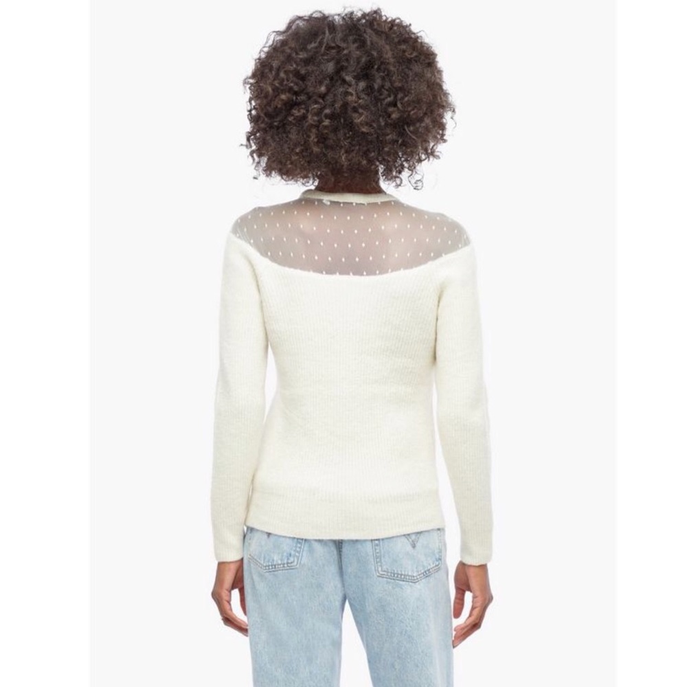 JustFab Lace Inset Sweater - Picture 3 of 4